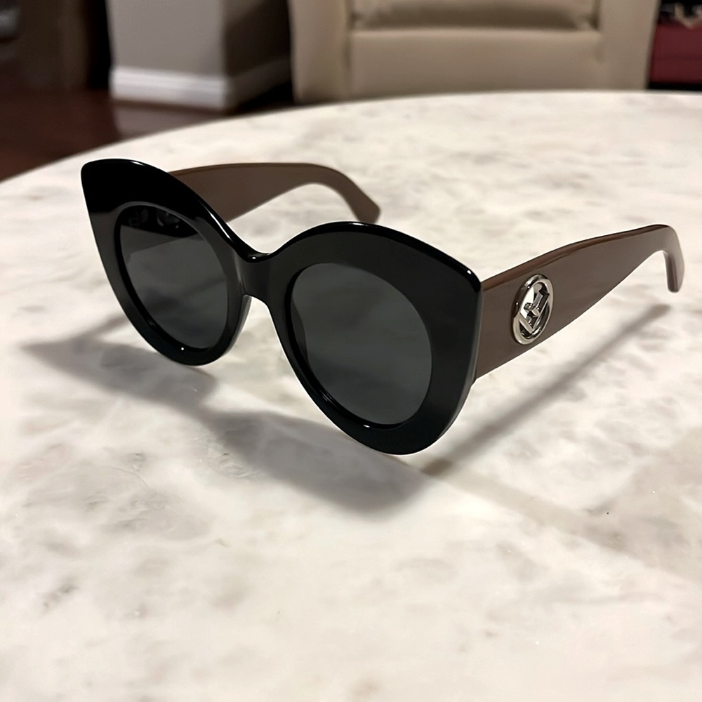 Fendi cat eye tinted and brown sunglasses